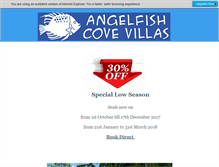 Tablet Screenshot of angelfishcovevillas.com